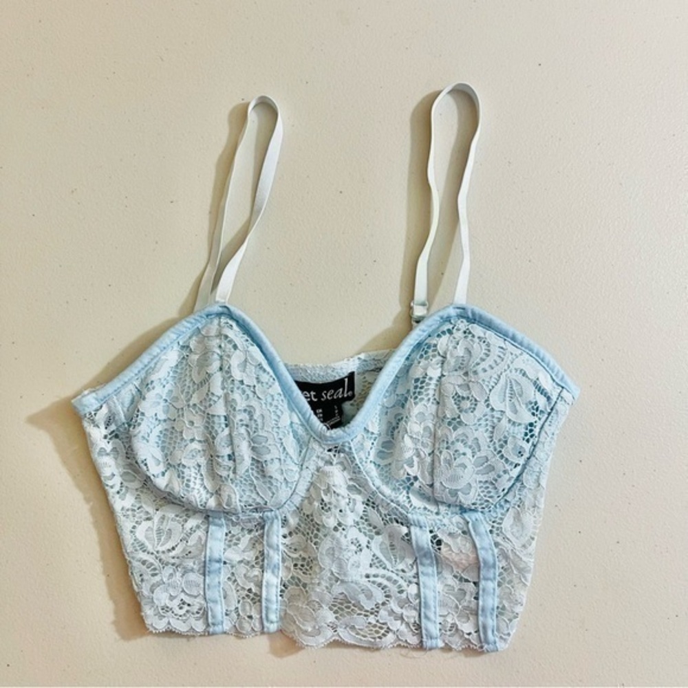 Wet Seal Lace Bralette Women Size Small Blue